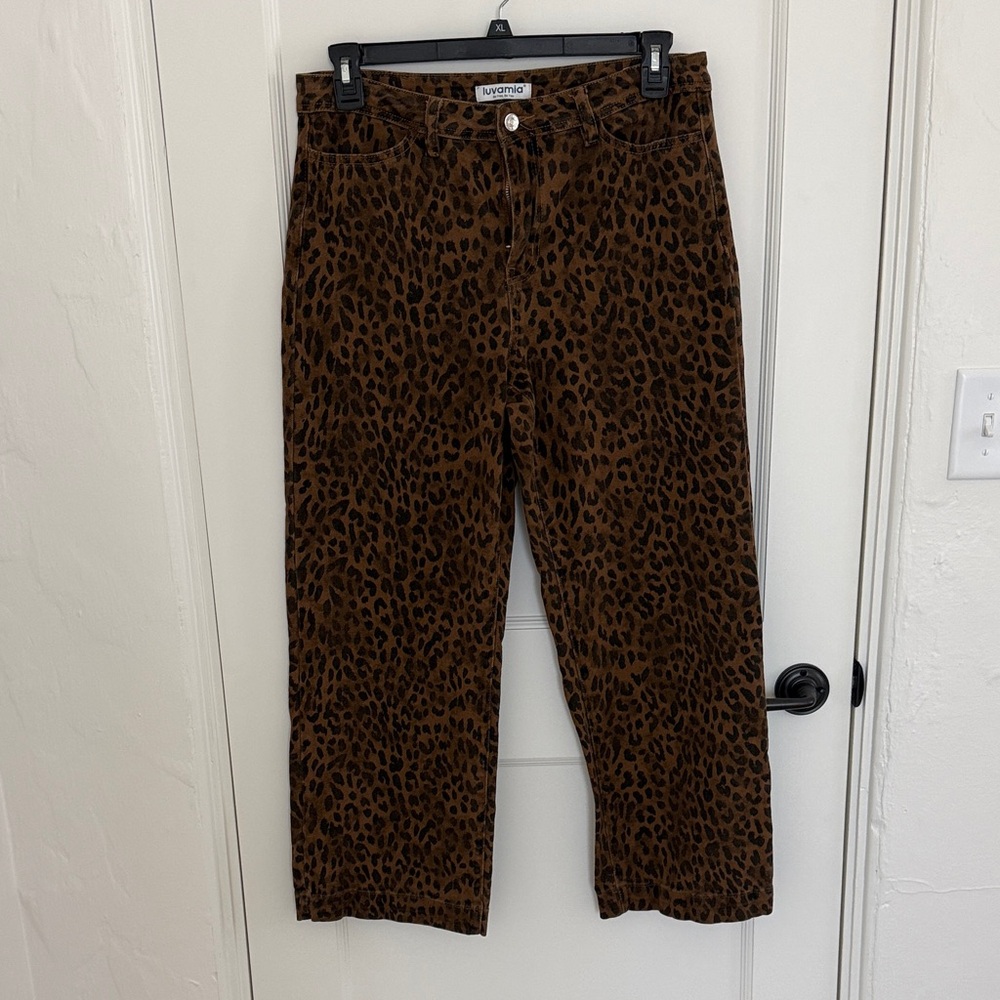 Leopard Print Women Jeans